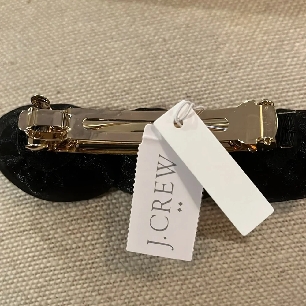 J. Crew Black Organza Rosette Barrette/NWT